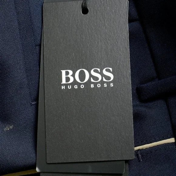 Hugo Boss Men's "Pirko4" Mohair Wool Blue Tuxedo Style Dress Pants